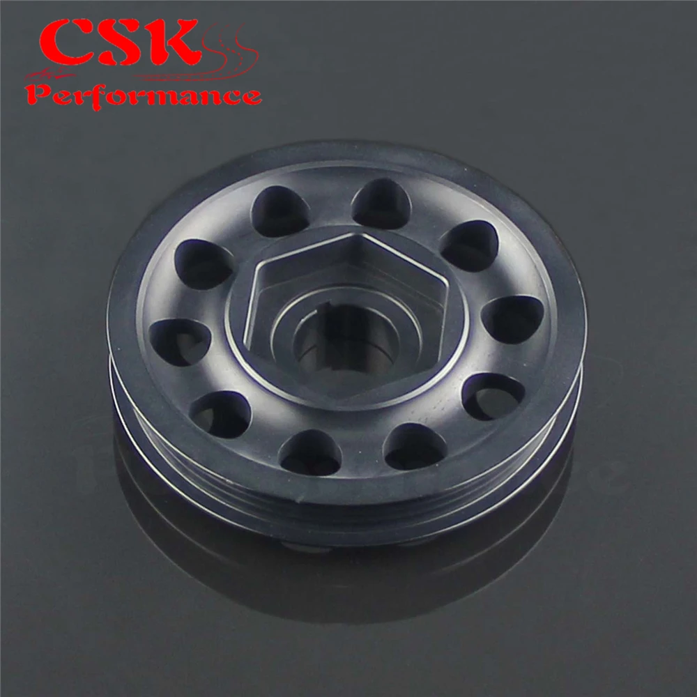 Гоночный светильник шкив из сплава для Civic EK9 Integra DC2 Type R CTR BLACK|crank pulley|racing pulleypulley civic
