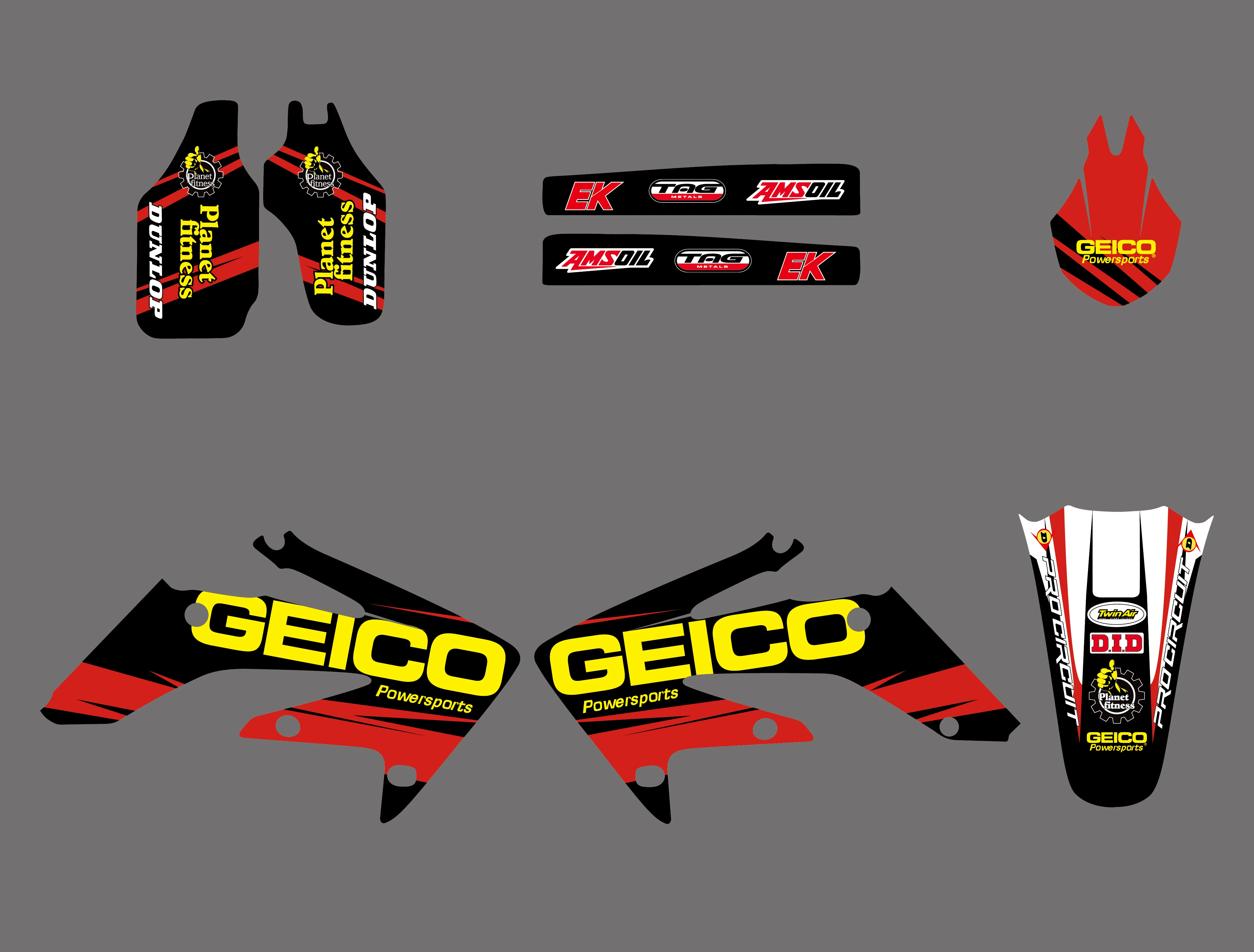 Набор наклеек и NICECNC для Honda CRF250R CRF250 CRF 250R 250 2004 2005 1 набор наклеек|Наклейки стикеры|