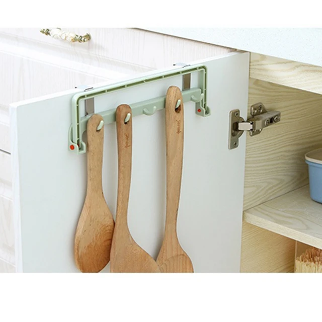 Special Offers Kitchen Cabinet Door Folding Hanger Towel Hook Bathroom Storage Holder Rack Shelves Kitchen Organizer Holder