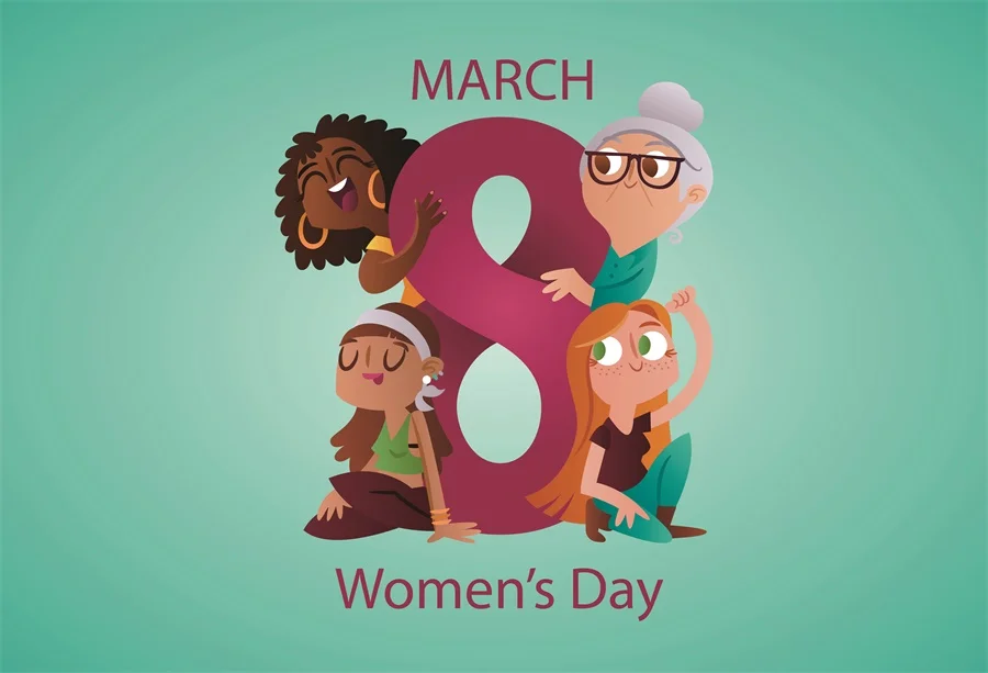 

Laeacco Women Girl March 8 Women's Day Photography Background Customized Photographic Backdrop For Photo Studio