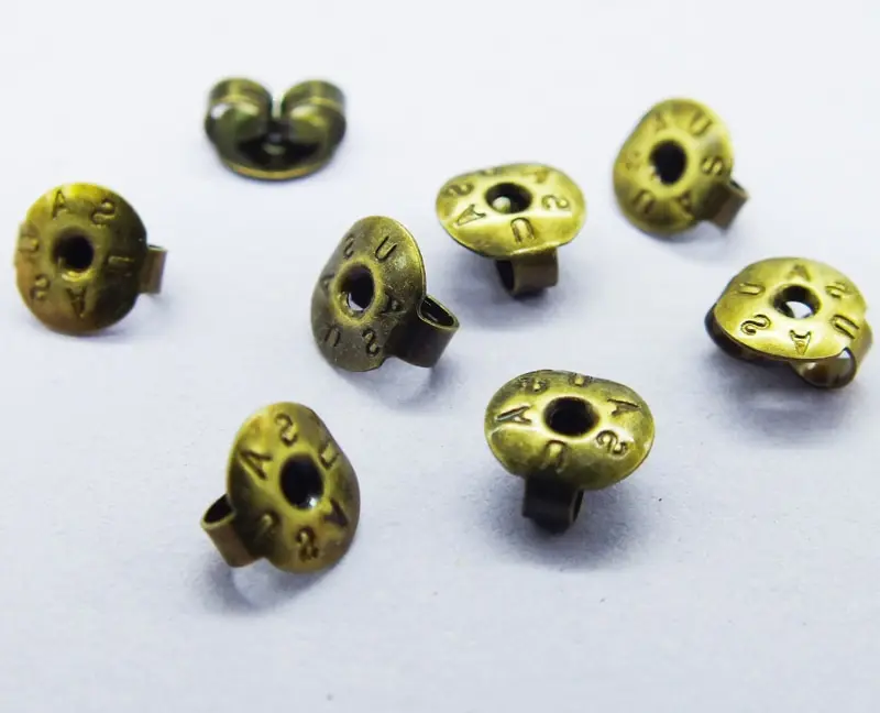 Wholesale 1000PCS/lot Earrings Jewelry Accessories Earring Back Earring Plug Bullet Ear Plugging Butterfly End Stoppers 6mm Free