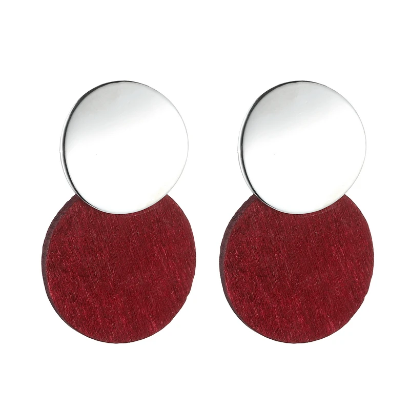 LOVBEAFAS Statement Earrings 2019 Fashion Metal Wooden Earrings For Women Gold And Silver Jewelry Ethnic Vintage Drop Earrings - Image 3