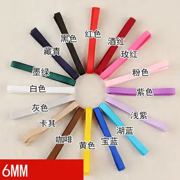 

10m 6mm Grosgrain Ribbons Solid Color Satin Ribbons Wedding Decorative Gift Box Wrapping Belt Hair Accessories Diy Crafts