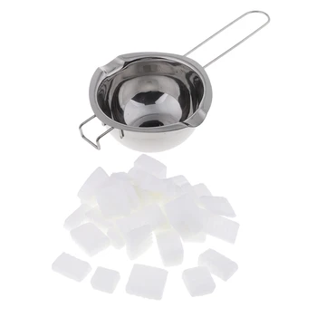 

100% Melt and Pour Soap Base Stainless Steel Candle Wax Melting Pot Double Boiler Tool for DIY Candle Handmade Soap Making Craft