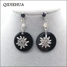 Fashion Geometric Round Enamel Dangle Earrings Boho Antique Silver Rhinestone Acrylic Flower Drop Earring For Women 2018 Jewelry Fashion Geometric Round Enamel Dangle Earrings Boho Antique Silver Rhinestone Acrylic Flower Drop Earring For Women 2018 Jewelry