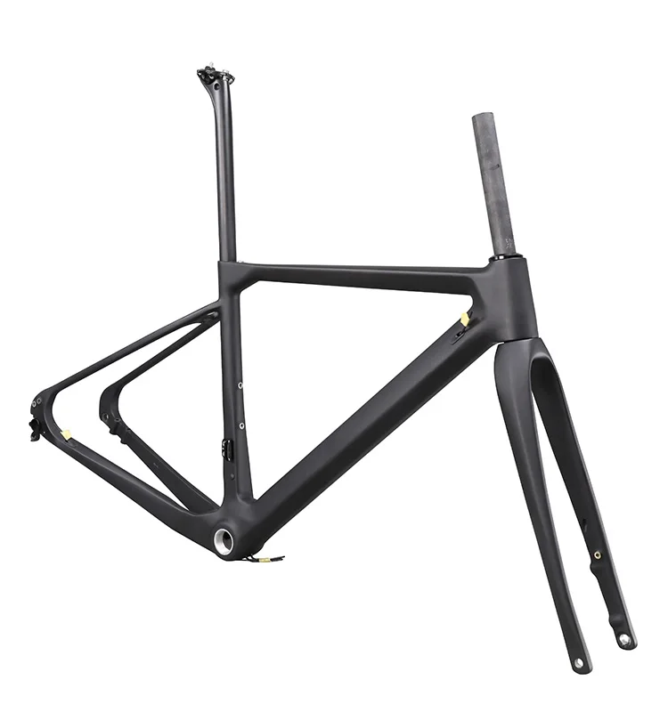 Discount ICAN BIKES New flat mount gravel Disc brake carbon bike frame Full internal cable size 49/52/54/56/58cm fit 142*12mm axle 9