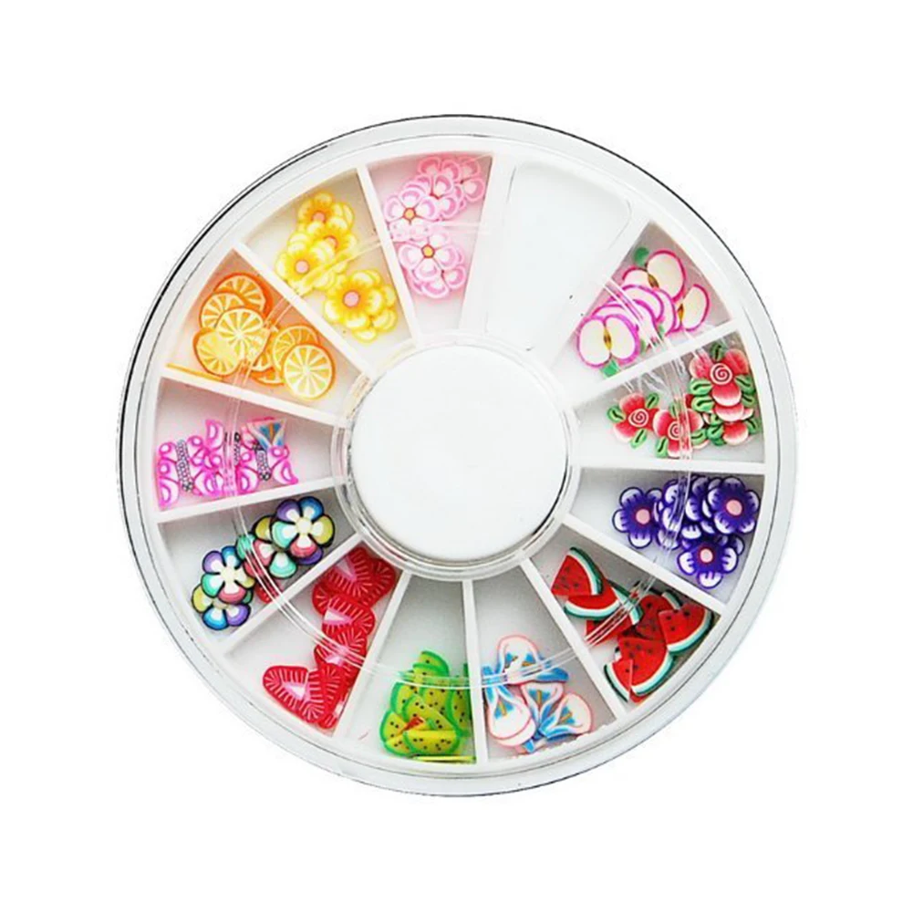 

1 Set Mixed Colour Fruit And Flower Slime Charms Slices With Flatback For Diy Craft And Decoration Colorful