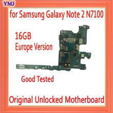 Европейская версия для samsung Galaxy Note 2 N7100, материнская плата с системой Android, оригинальная разблокированная материнская плата для Note 2 N7100