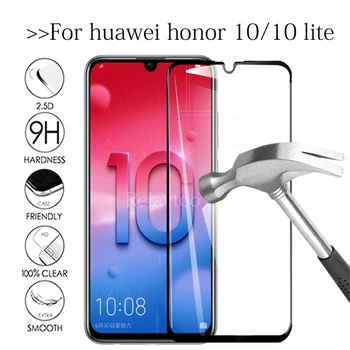 

3D Full Cover Tempered Glass Honor 10 lite Screen Protector case on for huawei honor 10 light life honer 10lite protective glass