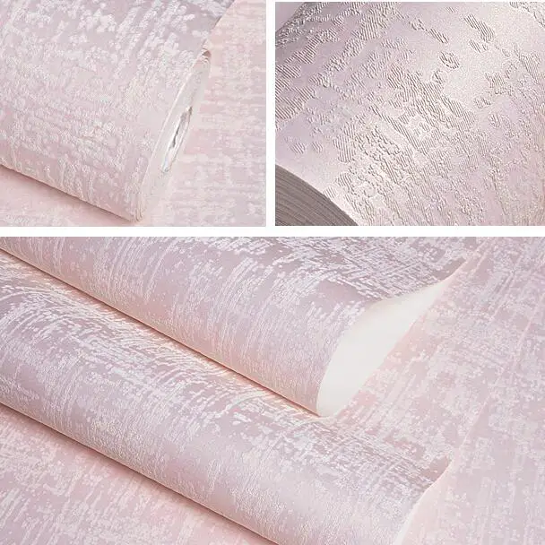 Белая, синяя, бежевая, розовая глубокая рельефная текстура, одноцветная настенная бумага для спальни, гостиной, современная простая настенная бумага, домашний декор - Цвет: WP65203 Pink