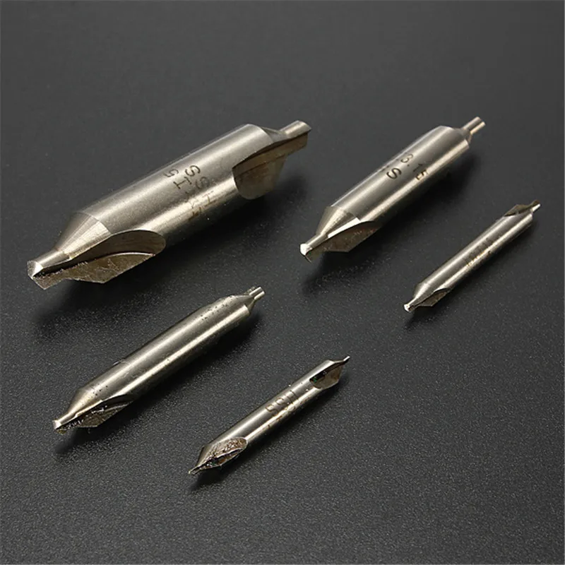 

5Pcs/lot HSS Center Drills 60 Degree Combined High Speed Steel Countersinks Degree Angle Bit Tip Set Tool