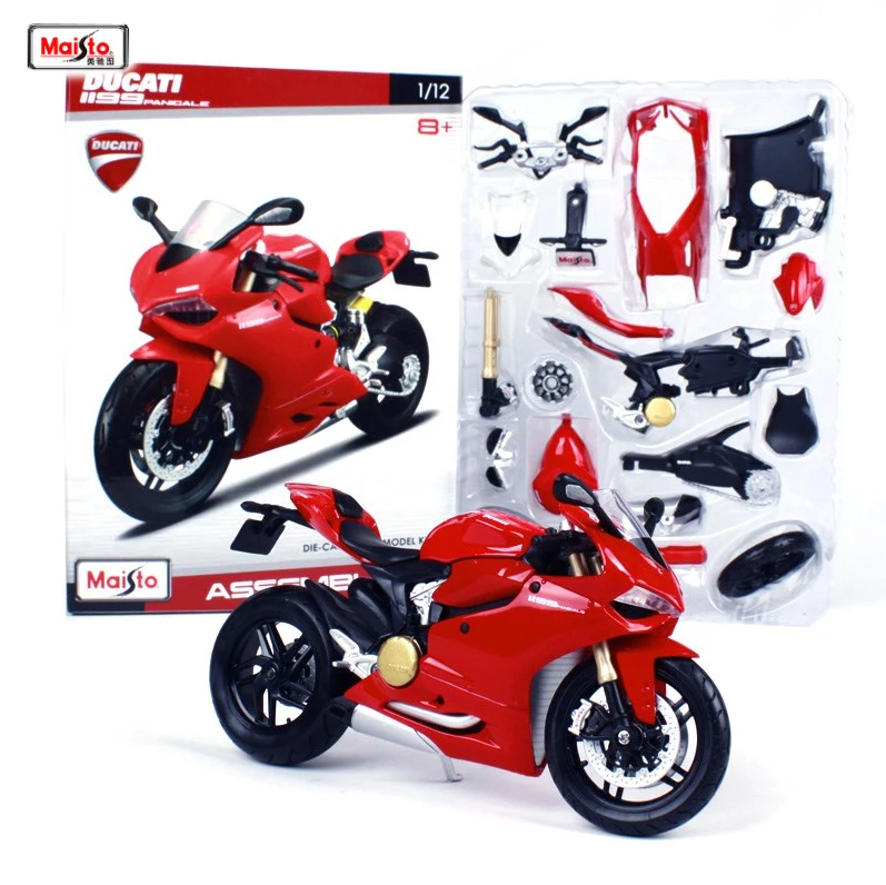 Maisto 1:12 Ducati 1199 PANIGALE Сборка DIY модель мотоцикла и велосипеда игрушки подарки для мальчиков