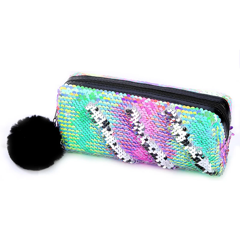 Reversible Sequin Pencil Case for Girls School Supplies Super Big School Pensil case Stationery Gift Pencil Box Pencilcase