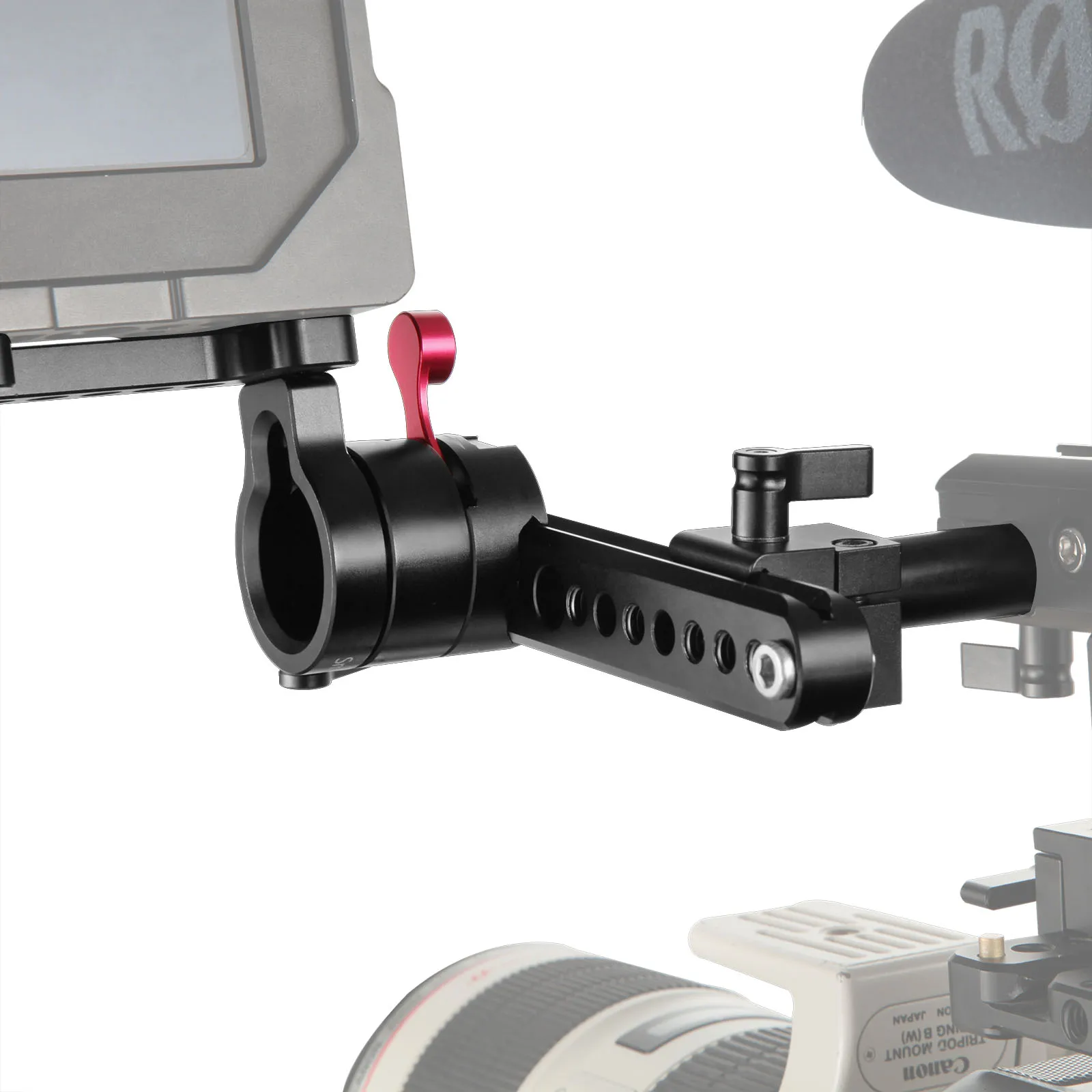 SmallRig EVF Mount with 15mm Rod Adjustable Monitor Holder Feature with Nato Rail Quick Release 158
