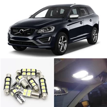 14x branco nenhum erro auto lâmpadas led kit pacote interior para 2009-2015 volvo xc60 canbus mapa cúpula tronco porta caixa de luva lâmpada