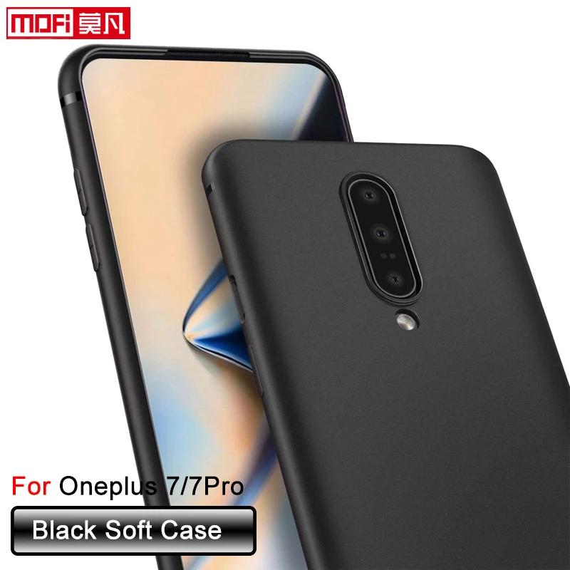 

OnePlus 7 Case Black OnePlus 7 Pro Case Cover Silicone Back Soft Mofi Ultra Thin Matte Protective Coque One plus 7 pro Case 1+7