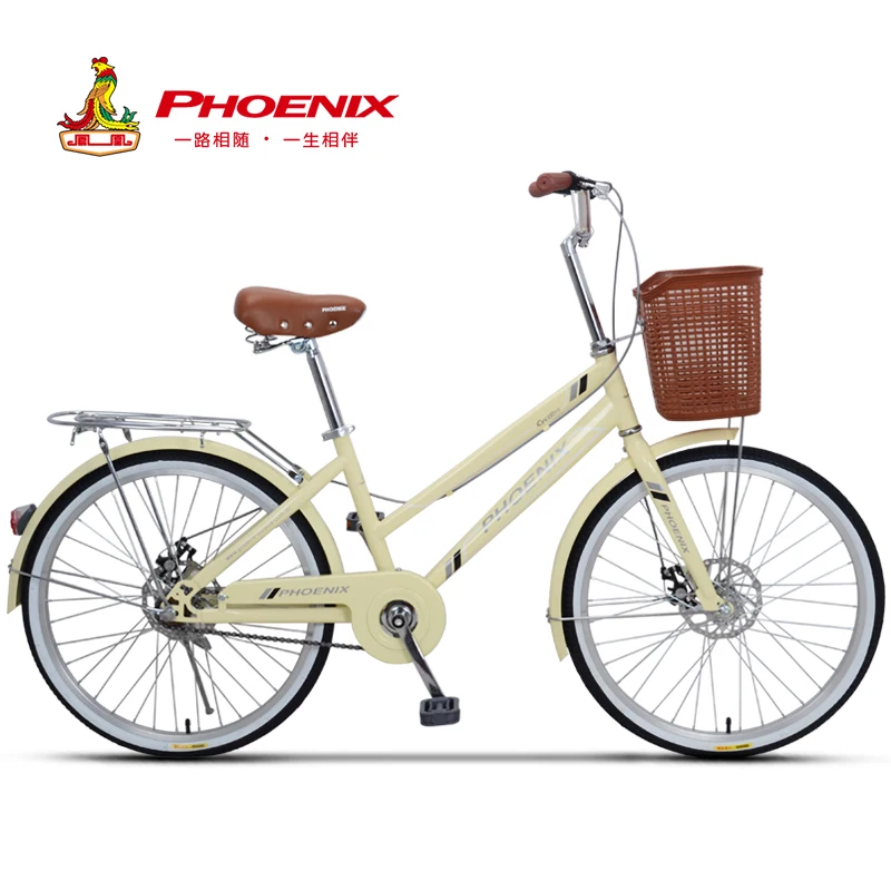 Phoenix 24-26'' Women Bike Road Bikes Retro Bike Ladies Bicycle Bicicleta Aluminium Double Disc Brake bisiklet bicicleta
