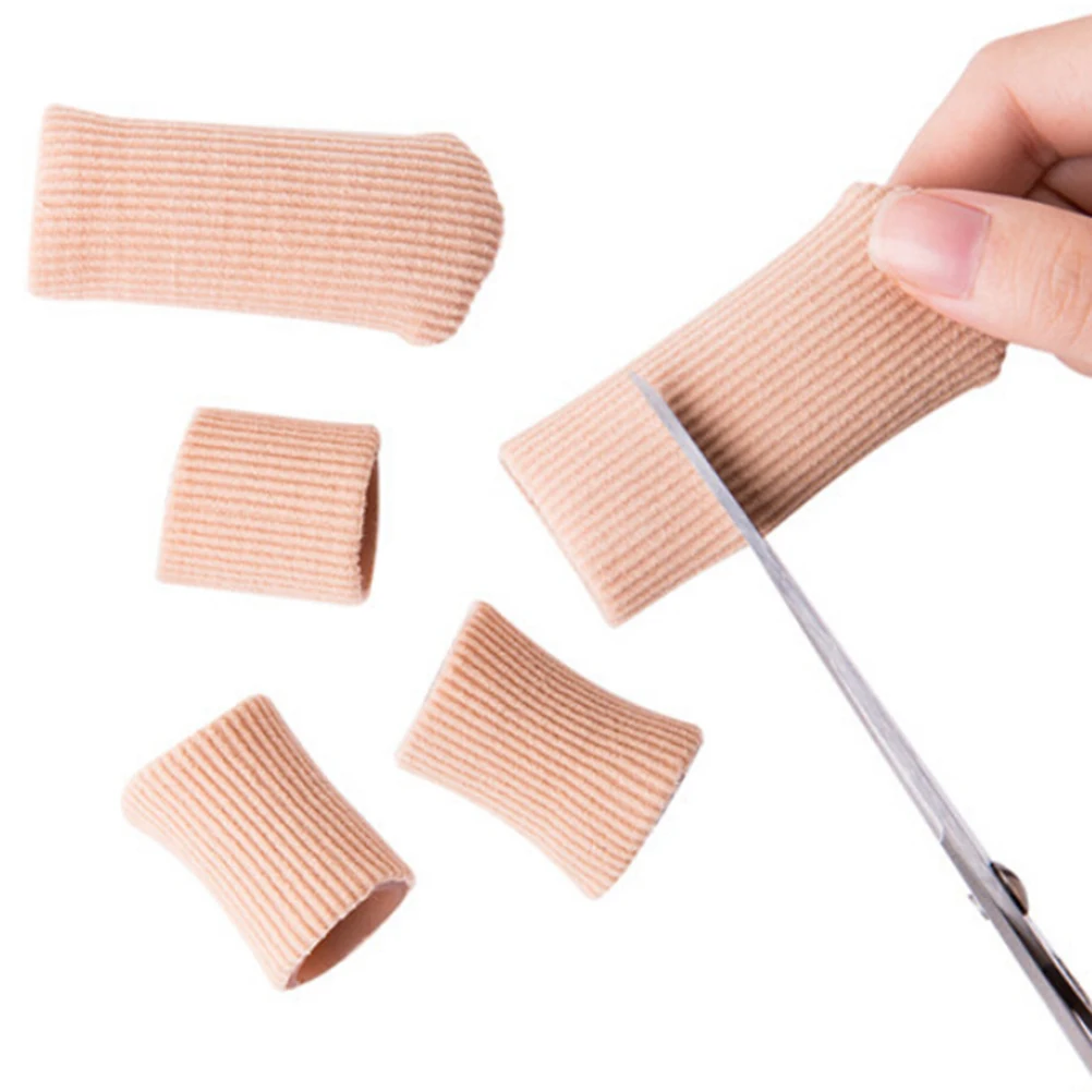 

1Pcs Fabric Cover Ribbed Knit Gel Finger Toe Foot care tools Separator Cap Protector Cover Sleeves Tube New Sale