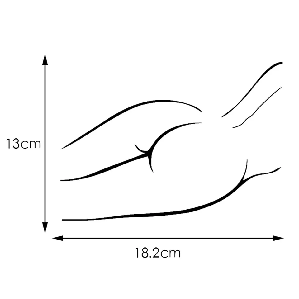 18.2cm13cm Sexy Nude Beauty Car Sticker Motorcycle Vinyl Decal BlackSilverLaser (1)
