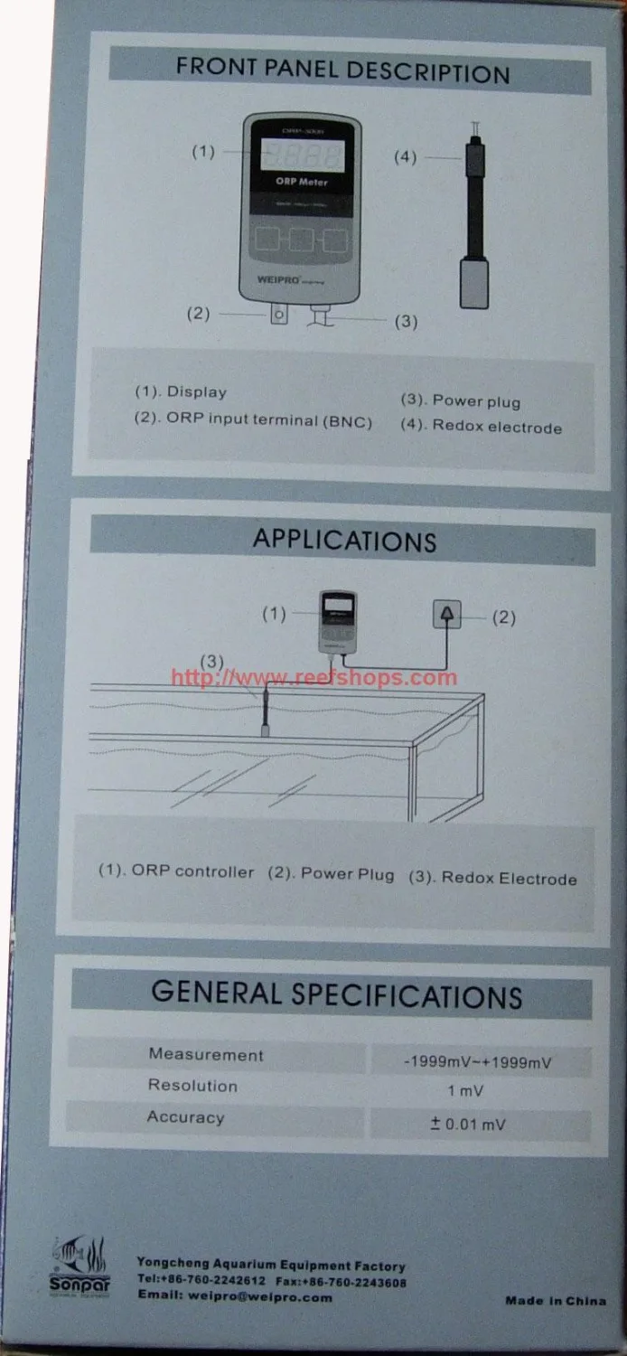 Аквариумный ОРП метр WEIPRO ORP 3000 110 В и 220 версии продолжим мониторинг значения