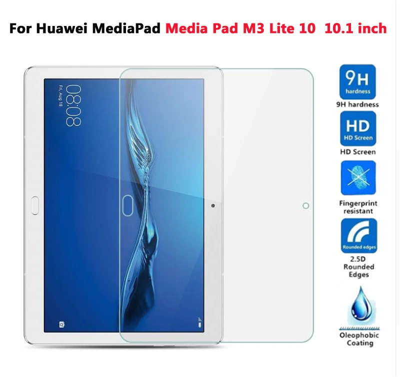 Защита экрана стекло+ чехол для huawei MediaPad M2 8,0/Медиа Pad M3 8,4/M3 Lite 8,0/M3 Lite 10,1 PU кожаный чехол - Цвет: M3 Lite 10.1
