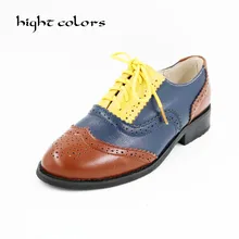 Женские оксфорды в британском стиле с круглым носком черного и белого цвета на шнуровке; Scarpe; оксфорды; Chaussures Oxford