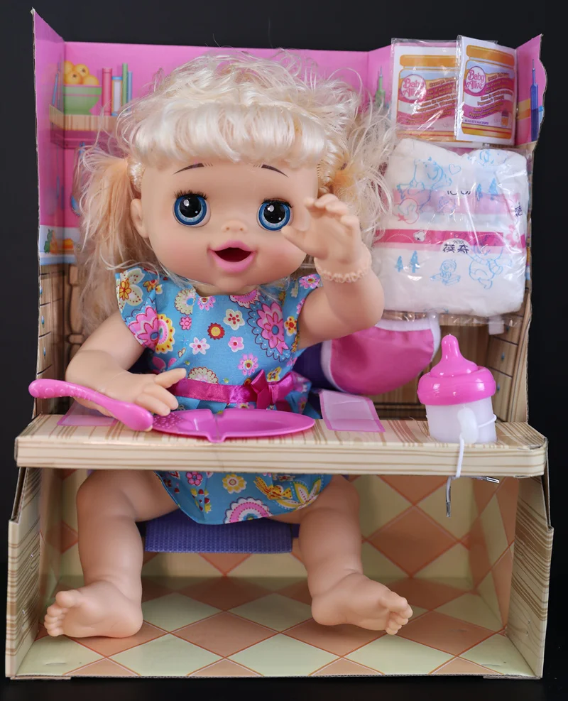 

[New] 40cm Feed Newborn baby doll Can Really Eat food Drink milk and Pee Poop talking speak 30+ Phrases Reborn Baby Dolls gift