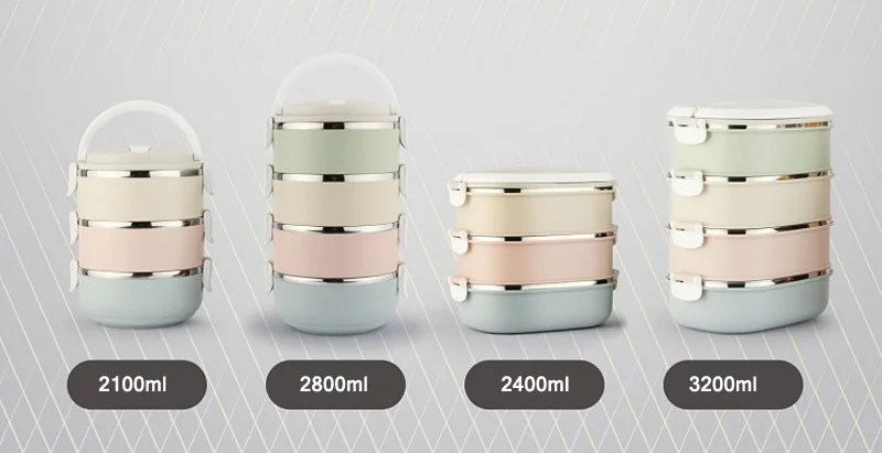 Portable Container For Food Storage Thermal Bento Box Japanese Style For Kids School Picnic Lunch Boxs Insulation Dinner Sets 8