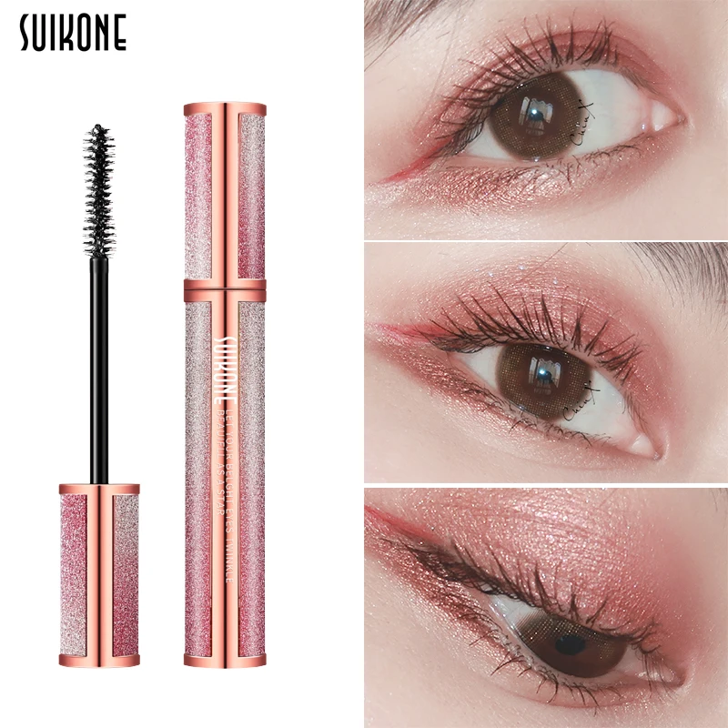 

Suikone Starry Sky Shiny Mascara 4D Curling Lengthening Waterproof Long Black Eyelash Quick Dry Mascara