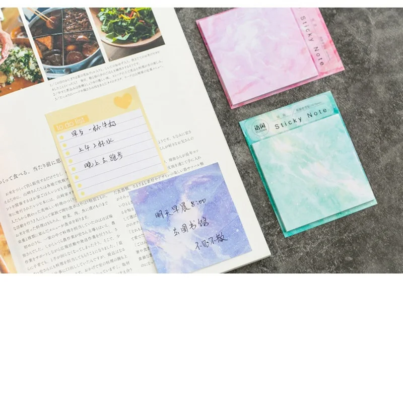24 шт. натуральная мраморная Памятка звездная звезда Sakura sticky notes To do list planner