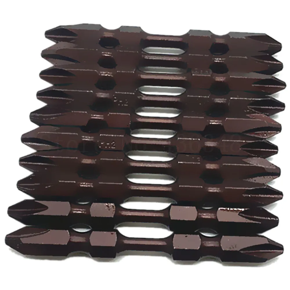 10pcs Screwdriver Double Ended Bits Phillips 65mm Screw Driver