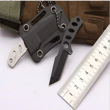Knife mini outdoor survival tactical hunting portable self-defense necklace small knives fruit cutter open box letter