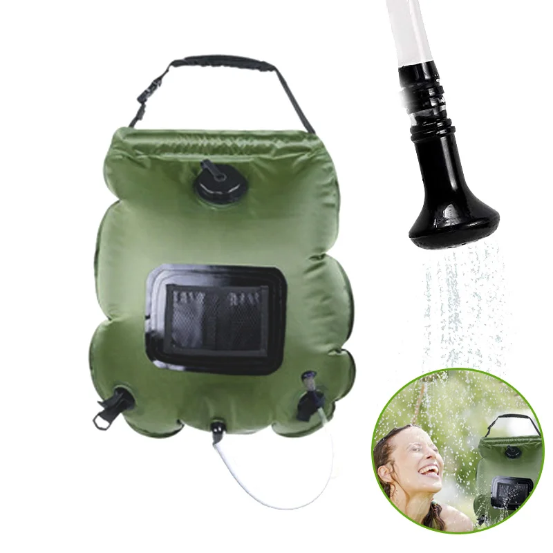 

Solar Shower Bag 20L Portable Solar Heating Premium Camping Shower Bag Shower Head Outdoor Hiking Climbing Summer Shower