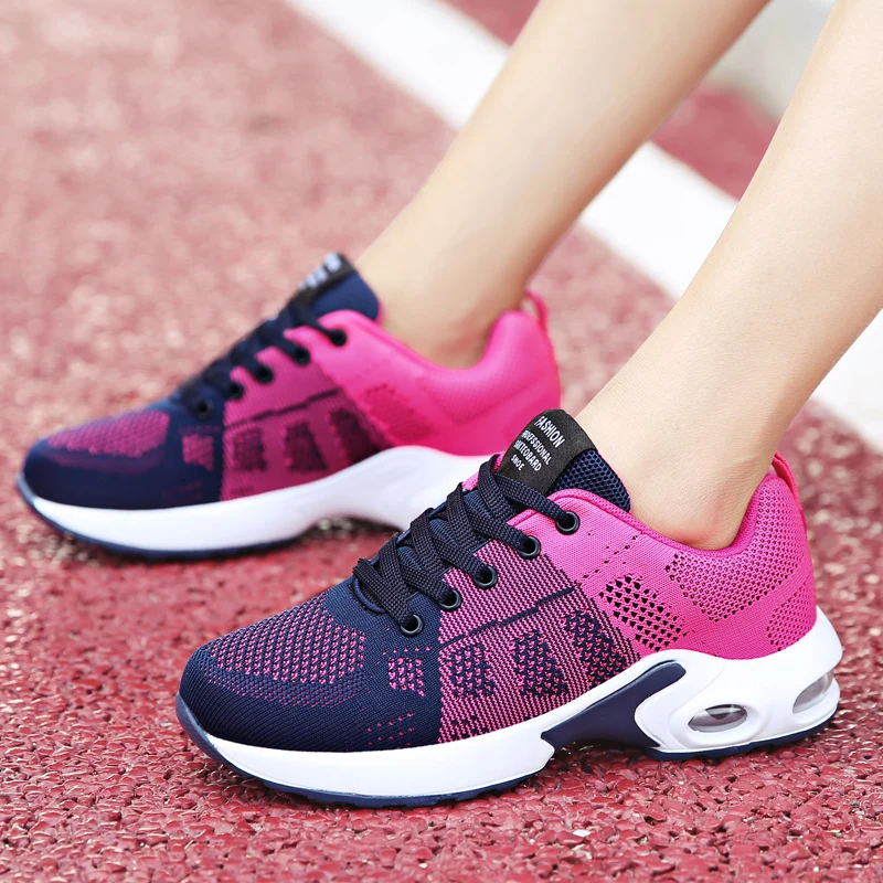 Women Running Shoes Air Black Pink Women Sport Shoes Spring Summer Training Shoes Female Breathable Lightweight Sneakers Running