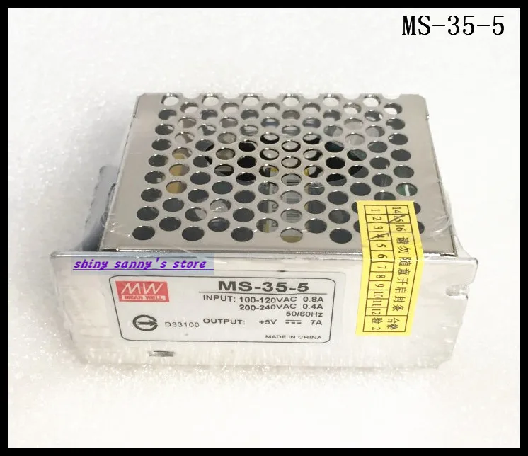 

1Pcs MS-35-5 35W 5V 7A AC to DC Converter Small Volume Single Output Switching Power Supply Brand New