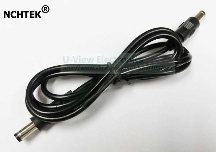 NCHTEK DC 12 В мощность 5,5x2,5 мм штекер DC 5,5x2,5 мм штекер M/M удлинитель для видеонаблюдения около 1 м/ DHL/200 шт