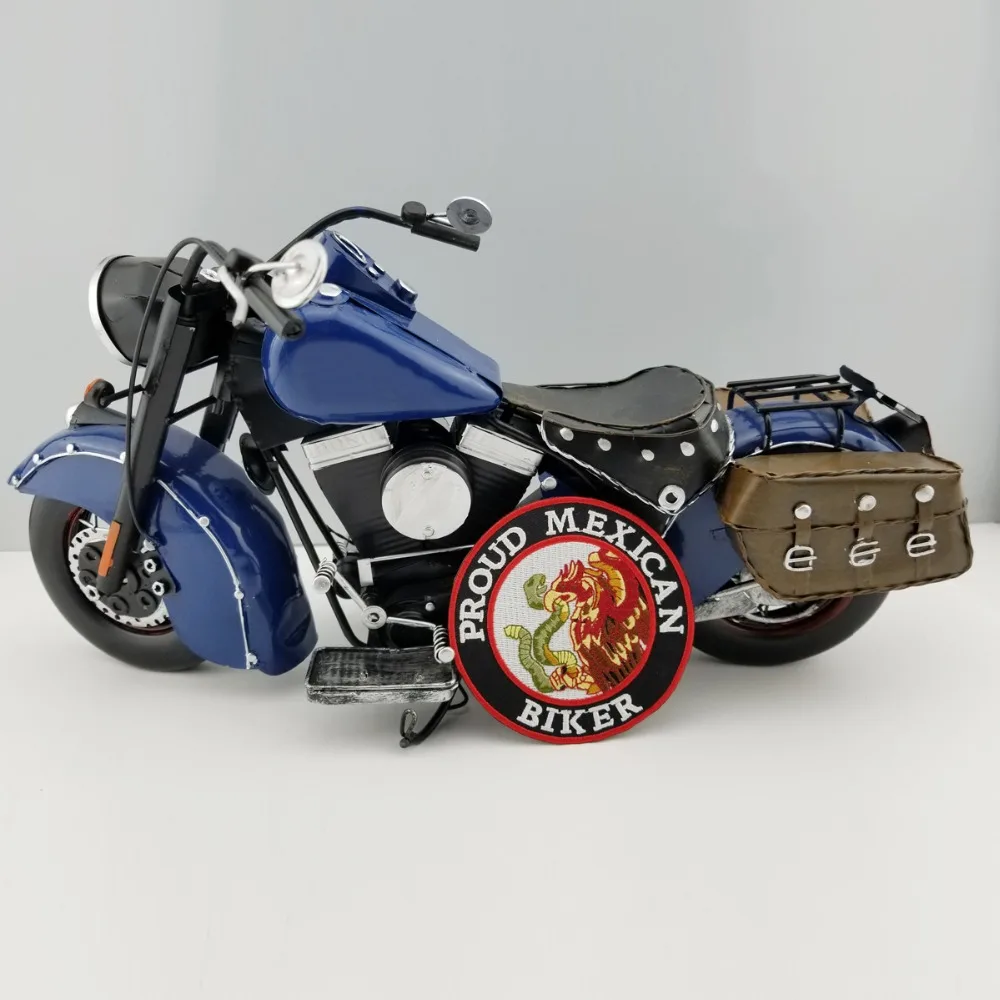 Proud Mexican custom logo biker army rank garment labels decoration embroider iron on patches biker front patch cloth stickers (3)