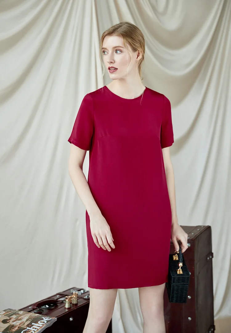 Short Pink Silk Dress