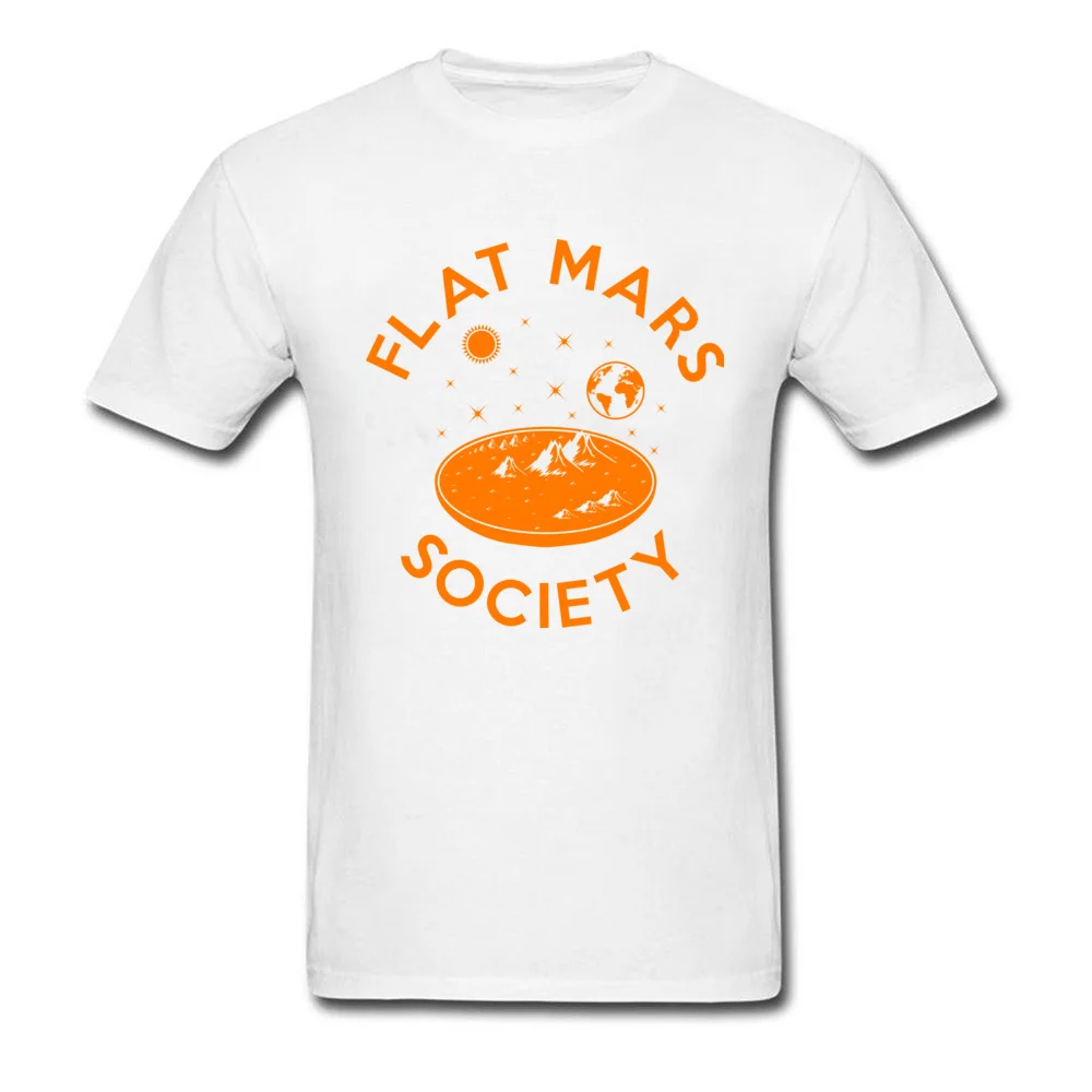 Flat mars society Pure Cotton Top T-shirts for Adult Short Sleeve Crazy Tops Tees Plain Summer Round Neck Tees Normal Flat mars society white
