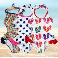 Цельнокроеное бикини для маленьких девочек; купальник с принтом для маленьких девочек; пляжная одежда для маленьких девочек; праздничный детский купальник для девочек