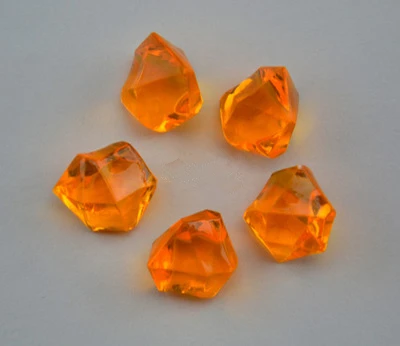 

Free Shipping NEW 20PCS Acrylic Crystal Diamond Pawn Irregular Stone Orange Color Game Pieces For Board Game Accessories