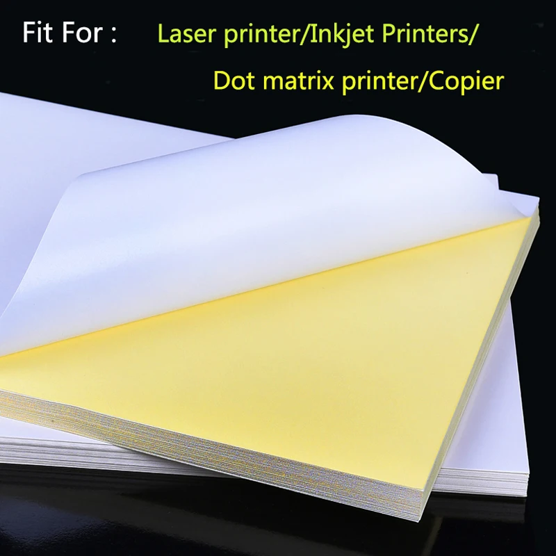 Vinyl Sticker Paper A4 50 Sheets Self Adhesive Matte Surface for Printer