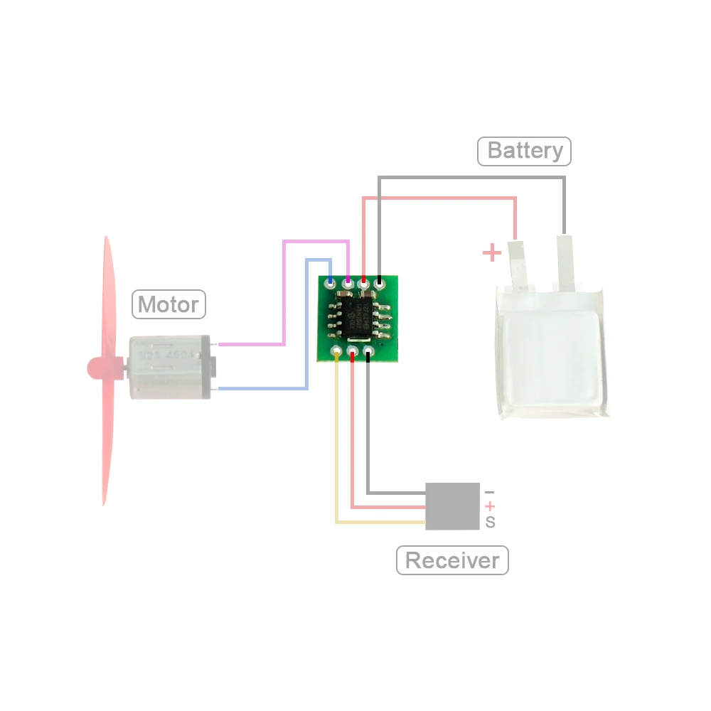 Сверхлегкий мини 5A/10A матовый ESC 1S LIPO батарея электрический контроль