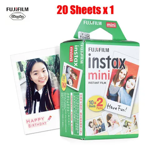 20 листов Fujifilm Instax Mini белая пленка фото бумага моментальная печать альбом для Fujifilm Instax Mini 7 s/8/25/90/9 - Цвет: standrad