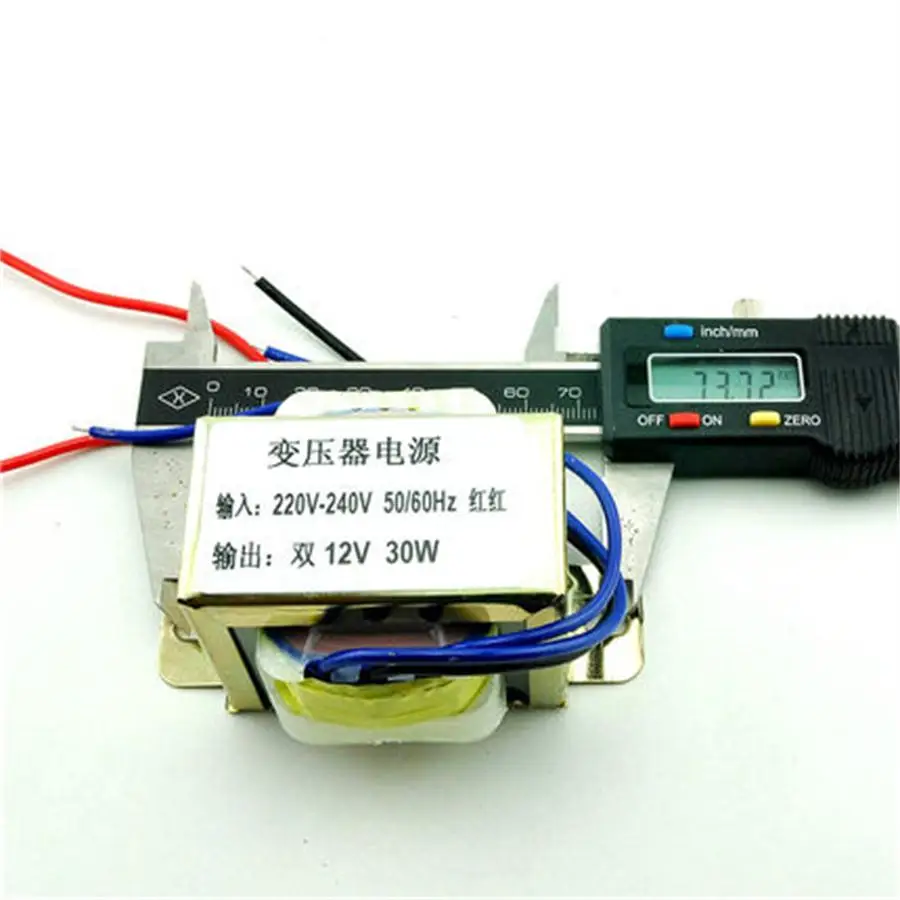 2X12V 30W силовой трансформатор 50Hz Входная AC220V-240V двойной 12V Выходной силовой трансформатор, 2ea/лот