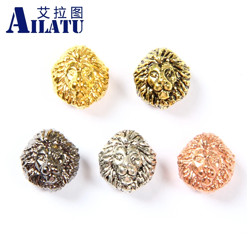 

Ailatu Wholesale 10pcs Zinc Alloy Big Animal Head Beads for DIY Fashion Bracelet