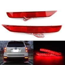 Niscarda 2 PCS Per Subaru Forester 2008-2017 LED Paraurti Posteriore Del Riflettore di Luce Rosso di Guida di Veicoli Freno Fog Trim stampaggio Lampada di Coda