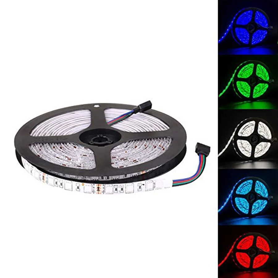 Гибкая СВЕТОДИОДНАЯ лента SMD 300 rgb водонепроницаемая 12 В 5050 футов/5 м|Светодиодные