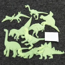 Loveccd 9 Pcs/Tas Glow In The Dark Luminous Dinosaurus Stiker Kamar Tidur Neon Lukisan Mainan PVC Stiker untuk Anak-anak Kamar j10(China)