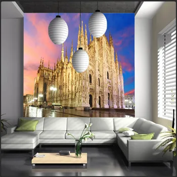 

Custom 3d mural Milan Church wallpaper TV sofa study bedroom background wall coffee house restaurant living room wallpaper mural